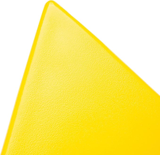 LeisureMod 15.75" Stackable Weather-Resistant Plastic Triangular Side Table - Accent End Table for Indoor & Outdoor Use (Yellow, Set of 4)