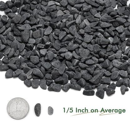 Mr. Fireglass Natural Decorative Gray Bean Pebbles 1/5" Crushed Gravel Stone for Decorating Garden, Succulent Plants and Walkway (10-lb Bag) (Pack of 2)
