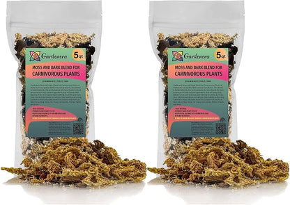 Premium Sphagnum Moss, Perlite and New Zealand Pine Bark Blend for Carnivorous Plants - 10 Quart - Perfect for Venus Fly Traps, Pitcher Plants, Sarracenia, Butterworts, and Sundews by GARDENERA