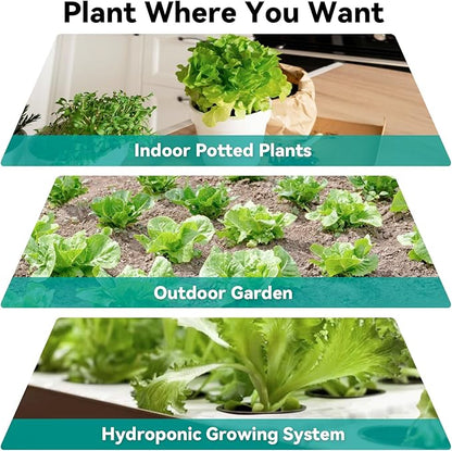 Flower Seed Pods for Ahopegarden, iDOO MUFGA Hydroponics Growing System Indoor Gardening, 400+ Seeds, Dwarf Sunflower Bambino, French Marigold, Dahlia, Dwarf Petunia(18-Pods)