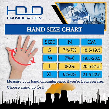 HANDLANDY Safety Work Gloves for Men & Women, Utility Impact Grip Working Gloves