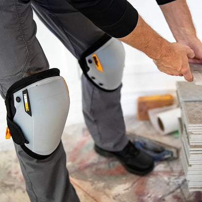 ToughBuilt – GelFit Non-Marring Knee Pads, Professional Gel Cushion Kneepads with EVA Foam Comfort Layer, Smooth Non-Scratch Shell, Adjustable Straps, and Heavy-Duty Jobsite Protection (TBL-KP-G203-R)
