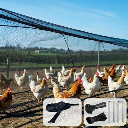 50 x 50 FT Bird Netting for Garden, 1" Square Mesh Size Heavy Duty Nylon Chicken Coop Netting for Blueberry Bushes, Fruit Trees and Vegetable Against Birds, Deer, Squirrels (50X50FT)