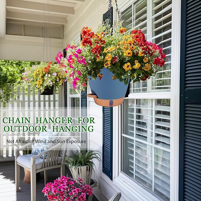 8 inch hanging planter with drainage Hanging Planters for Indoor Plants 8 Inch, 2 Pack Hanging Baskets for – LuxaLeaf