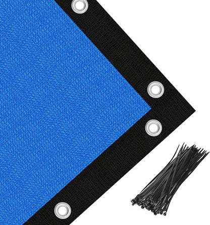 Amagenix 90% Pergola Shade Cover 4' X 5' Sun Shade Cloth with Grommets for Outdoor Garden Patio Porch, Commercial Grade 200 GSM - Cable Zip Ties Included (We Customized) GN108, Blue