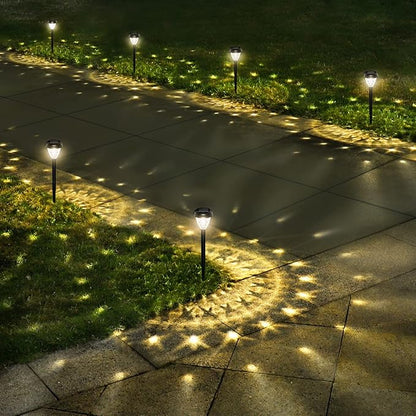 URAGO Super Bright Solar Lights Outdoor Waterproof-10 Pack, Dusk to Dawn Up to 12 Hrs Solar Powered Outdoor Pathway Garden Lights Auto On/Off, LED Landscape Lighting Decorative for Walkway Patio Yard