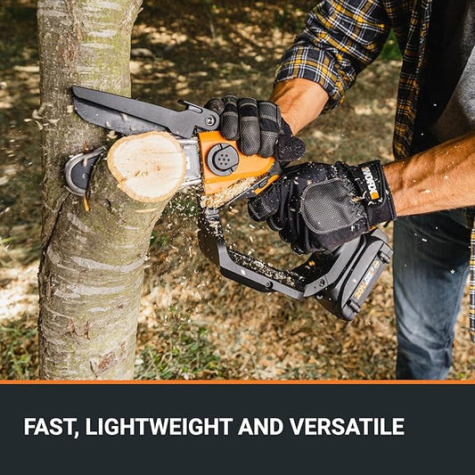 WORX WG324.9 20V Power Share 5” Cordless Pruning Saw, Bare Tool Only, Black and Orange