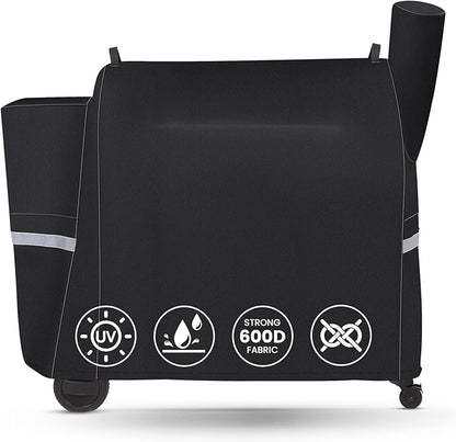 QuliMetal Grill Cover for Traeger Pro 34/780 Series - 600D Heavy Duty Waterproof Smoker Cover Grill for Treager Pro 34,Pro 780, Texas,Z Grills,BAC380 Full-Length Grill Cover Grill Accessory