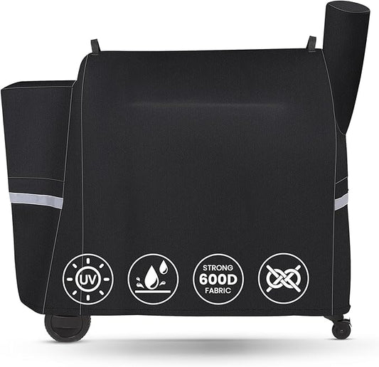 QuliMetal Grill Cover for Traeger Pro 34/780 Series - 600D Heavy Duty Waterproof Smoker Cover Grill for Treager Pro 34,Pro 780, Texas,Z Grills,BAC380 Full-Length Grill Cover Grill Accessory