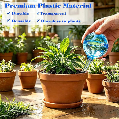 MOONSOUND Self Watering Globes for Plants - 10pcs Automatic Watering Bulbs for Indoor & Outdoor Potted Plants, Vacation Plant Care, Water Conservation Device