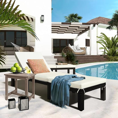 GARDENSTAR Adirondack Square Side Table,one-Tier Outdoor end Table, Patio Side Table for Pool,Porch,Backyard,Relaxing Companion (Teak)