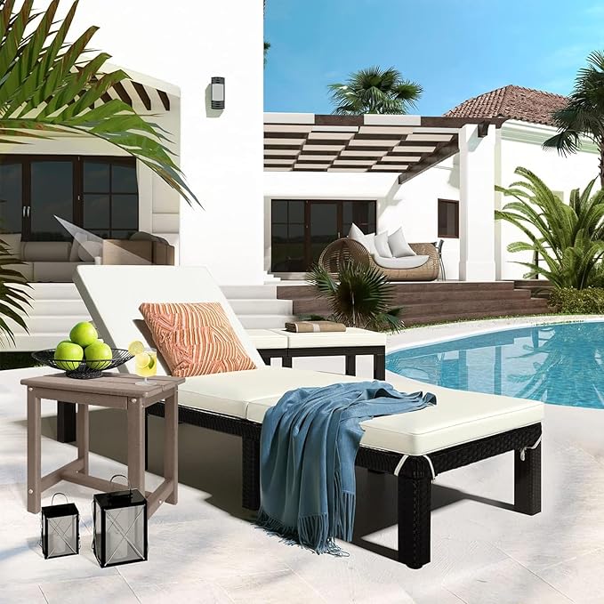 GARDENSTAR Adirondack Square Side Table,one-Tier Outdoor end Table, Patio Side Table for Pool,Porch,Backyard,Relaxing Companion
