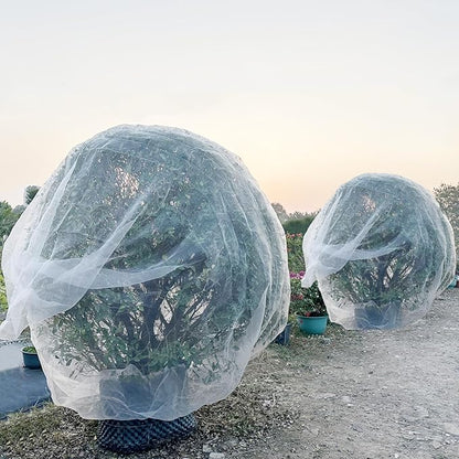2Pack 9.84FT x9.84FT Insect Netting Bag with Zipper and Drawstring, Garden Bird Barrier Mesh Covers Bags,Fruit Tree Netting for Protecting Blueberry Flowers Bush Plants from Bugs and Other Animals