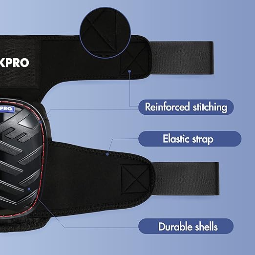 WORKPRO Knee Pads for Work, Ergonomic Gel Knee Pads Protector with Thick Foam Cushion, Heavy Duty Anti-slip Kneepads for Construction Flooring and Gardening