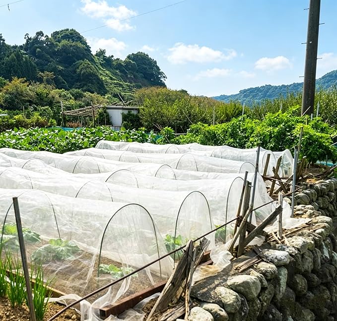 Garden Netting Pest Barrier 4x25FT Ultra Fine Insect Netting for Garden Raised Beds, Plant Net Mesh Cover for Garden Protection, Bird Bug Net, Greenhouse Row Cover Nets for Vegetables Fruits Flowers