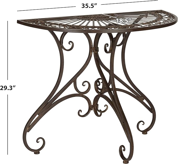 SAFAVIEH Outdoor Collection Annalise Antique White Accent Table
