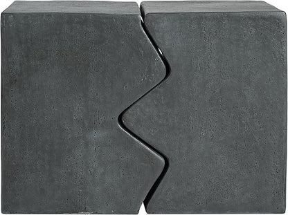 Christopher Knight Home Loire MGO Outdoor Side Table Set of 2, Concrete Indoor/Outdoor Nesting Coffee Table, Multi-Purpose Patio End Table, No Assembly, Stone Gray