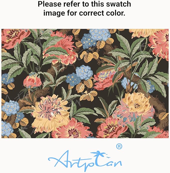 ARTPLAN Seat/Back Outdoor Chair Cushion,Set of 4 Patio Chair Cushion with Tie,Tufted Replacement for Patio Furniture,40x20x4 Inches,4 Count,Floral