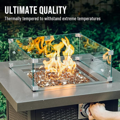 Skyflame High Luster 10-Pound Fire Glass for Fire Pit Fireplace Landscaping, 1/2-Inch Copper Reflective