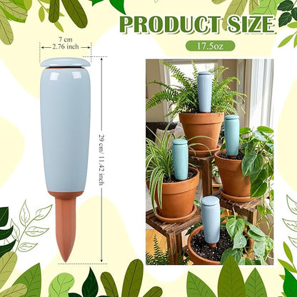 LemonRoad 4 Pack Terracotta Watering Spikes Plant Self Watering Globes Devices Large 17.5 oz Potted Plant Waterer Automatic Planter Inserts for Indoor Outdoor Plants