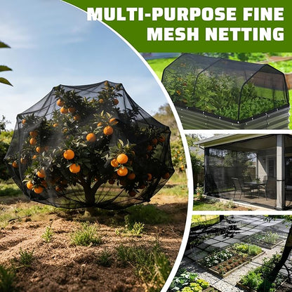 Stronger Garden Mesh Netting, 10 x 33 FT Ultra Fine Nano PP Plant Covers, Small Animals Bird Net Barrier Screen for Vegetables Plants Fruits Flowers Protection, Shading Rate 33%