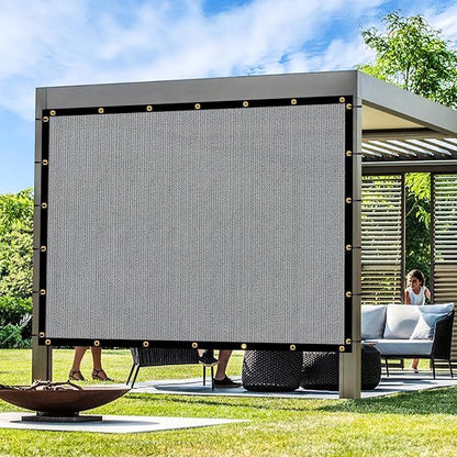 Artpuch Outdoor Pergola Shade Cover 22x24 FT Sun Shade Cloth with Grommets Light Grey 90% UV Protection Canopy Patio Privacy Screen (Customized Available)