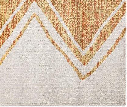 Home Dynamix Nicole Miller New York Patio Sofia Leon Indoor/Outdoor Area Rug, 5'2"x7'2", Ivory/Mustard