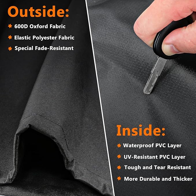 Utheer Pit Boss Grill Cover for 850 DX and 820 Deluxe, 56 x 27 x 50 in, 600D Waterproof Pellet Smoker Cover, Fits PB820PS1 PB850PS2 Competition Sportsman Wood Pellet Grills