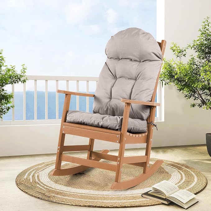 Adirondack Chair Cushions Set of 2, Rocking Chair Cushions High Back, Thickened Patio Chair pad for Indoor and Outdoor, 44''L x 19''W x 4''H