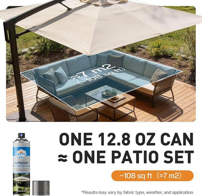 Outdoor Fabric Protector Spray: Waterproof & UV Protection for Patio Furniture, Upholstery, Cushions, Umbrellas – Long Lasting Water Shield, 12.8oz