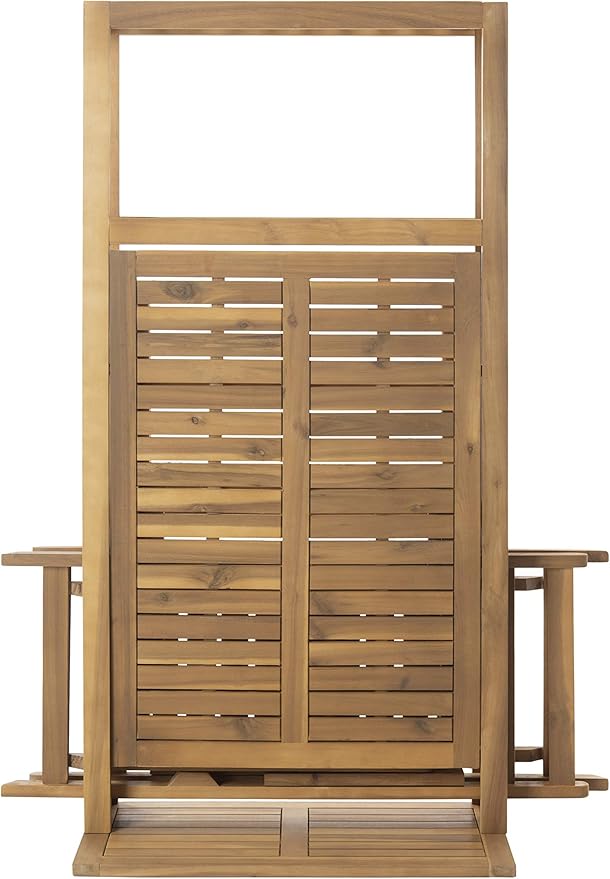 SAFAVIEH PAT6756A Outdoor Collection Griffen Balcony Natural Set Dining Cabinet