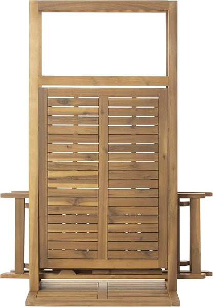 SAFAVIEH PAT6756A Outdoor Collection Griffen Balcony Natural Set Dining Cabinet