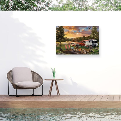 Outdoor Canvas Art - GL Studio 'Wilderness Splendor' Wall Art for Outdoor Spaces, Patios, or Gardens by Trademark Fine Art