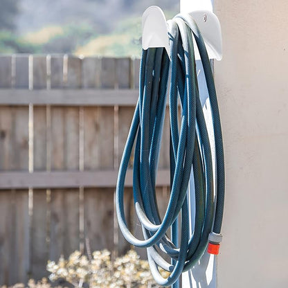 Gardzen Heavy Duty Hose Hanger Wall Mount, Hose Holder, Hook, Rack, Support for Outside, White