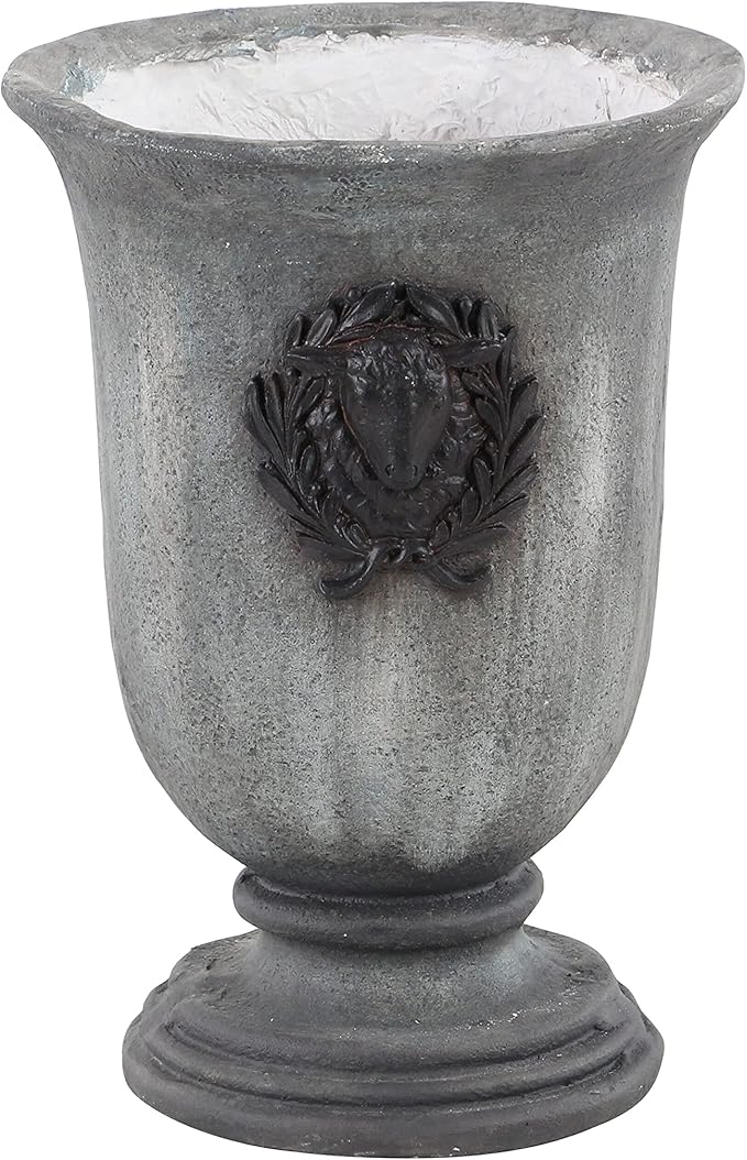 Studio 350 Grey Resin Rustic Planter 16 x 11 x 11-11 x 11 x 16Round