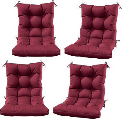 Patio Seat&Back Chair Cushions for Outdoor Furniture，Comfortable Cushions for Rocking/Dining/Lawn Chair-Set of 4