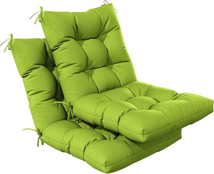 Patio Seat&Back Chair Cushions for Outdoor Furniture，Comfortable Cushions for Rocking/Dining/Lawn Chair-Set of 2