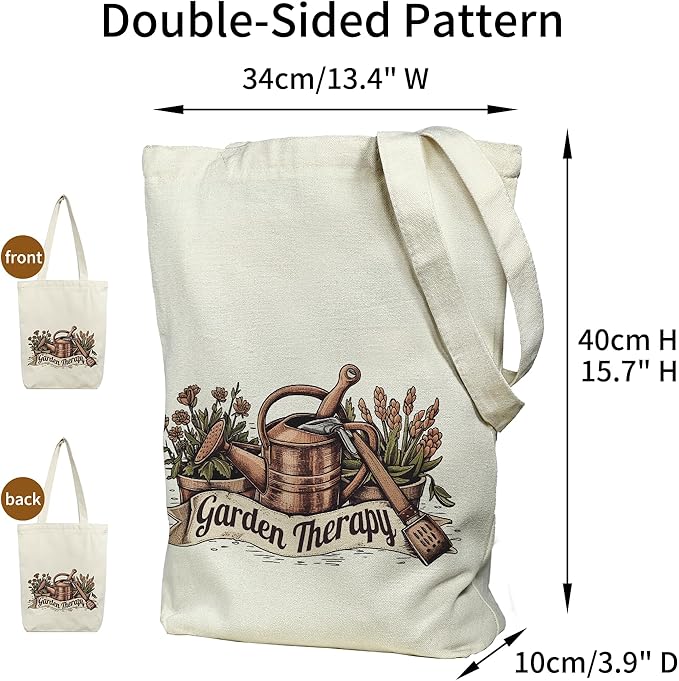 itgowisa Canvas Tote Bag for Women, Tote Bag with Zipper Inner Pocket, Zippered Canvas Bag for Shopping Work Grocery Everyday