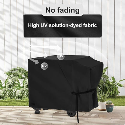 NettyPro Griddle Cover for Blackstone 28" Griddle with Single Shelf, Waterproof Heavy Duty 2 Burner Flat Top Gas Grill Cover 28" Cooking Station Camping, Black