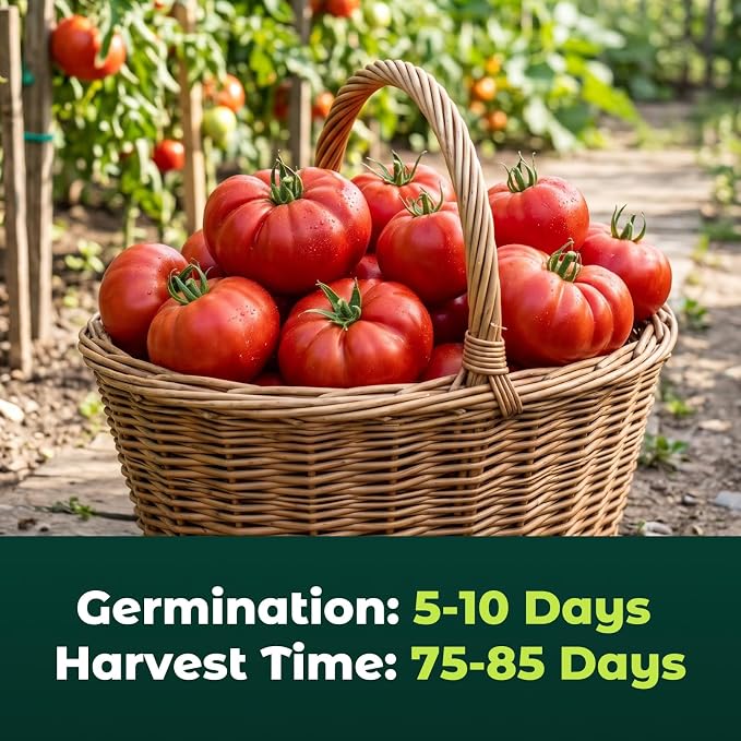 Beefsteak Tomato Seeds for Planting - 400 Heirloom Indeterminate Tomato Seeds, Vegetable Seed Packet with Instructions for Planting Home Garden Indoor & Outdoor