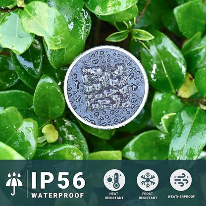 SOLPEX Solar Garden Lights Outdoor, 6 Color 12 Pack Stainless Steel Led Pathway Lights,Halloween/Christmas Solar Decorative，Christmas Decor for Patio, Lawn, Yard,Landscape and Walkway