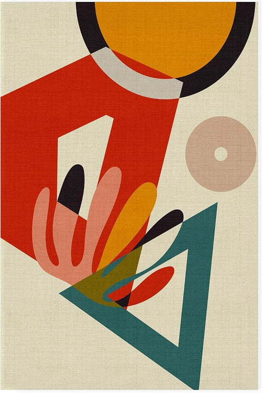 Trademark Fine Art Outdoor Canvas Art - Ana Rut Bre 'Mid Century Cirque 2' Wall Art for Outdoor Spaces, Patios, or Gardens