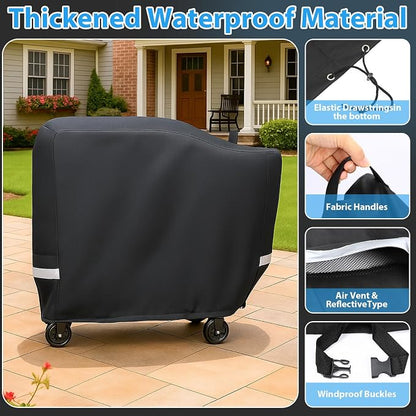 Utheer Grill Cover for B380 & B380X, for 380 380X Wood Pellet Grills - Upgraded Heavy Duty Waterproof Anti-UV Cover for B380x Grill Accessories