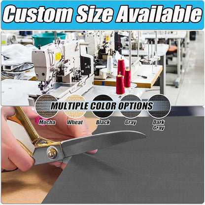 Amagenix 90% Shade Fabric 15'X 22' Light Gray Sun Shade Cloth with Grommets for Pergola Replacement Shade Cover Canopy, Heavy Duty, Cable Zip Ties Included (We Customized)