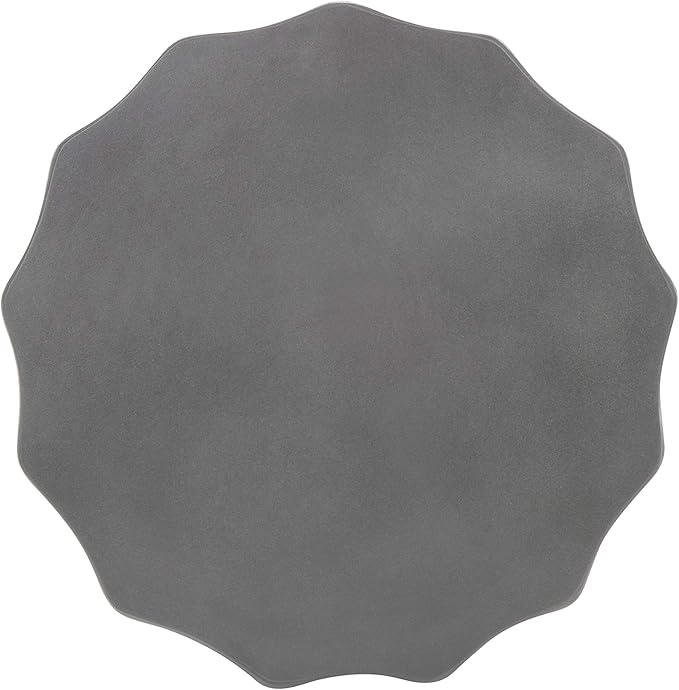 SAFAVIEH Outdoor Collection Jaslyn Modern Dark Grey Concrete Round Accent Table (Fully Assembled)