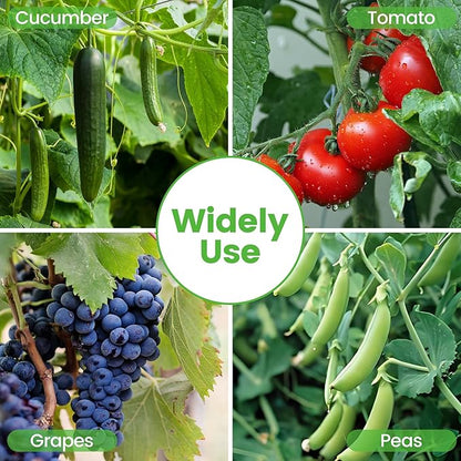 Foldable Cucumber Trellis - 2 Pack, 48" L x 34" W A-Frame Trellis, Climbing Plants Support Raised Bed Trellis with Twist Ties & Plant Bags for Outdoor Yards Gardens
