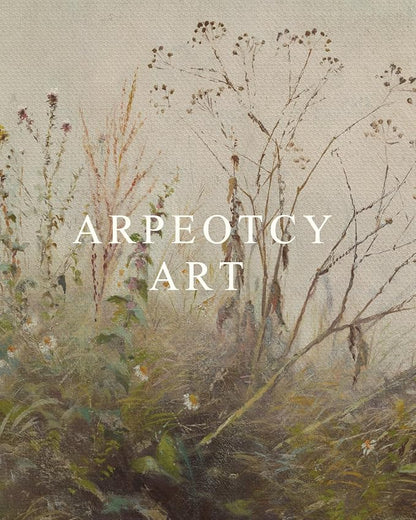ARPEOTCY Extra Large Vintage Framed Wall Art, 36x54 Inch Farmhouse Retro Wildflower Field Botanical Landscape Hanging Wall Art, Rustic Canvas Home Decor Aesthetic for Living Room Bedroom Office