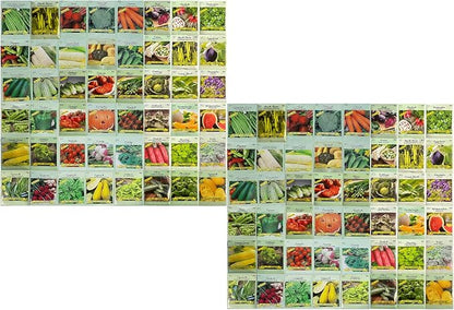 Set of 100 Packs of Valley Greene Assorted Heirloom Vegetable Seeds 100% Non-GMO