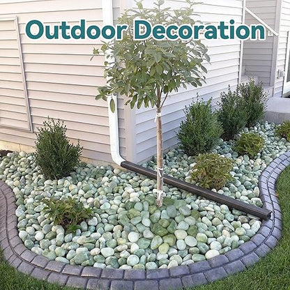 40lbs Jade Pebbles for Indoor Plants, 2-3 Inch Plant Rocks for Pots Indoor, Decorative Garden Rocks Outdoor Landscaping, Polished Natural Stone for Walkways, Yard, Vases, Crafts