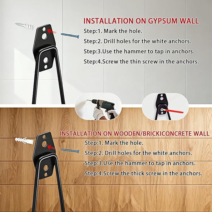 4 Pack Garage Hooks Heavy Duty with Anti-Slip Coating, Steel Utility Ladder Hooks for Hanging Garden Tools, Hoses, Ropes, Bikes and More (3in)